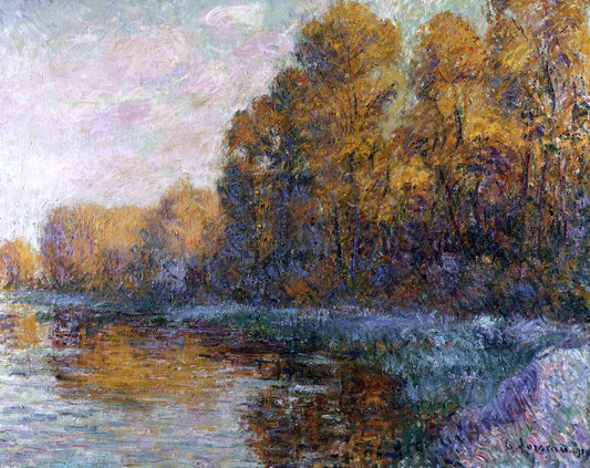  Gustave Loiseau River in Autumn - Canvas Print