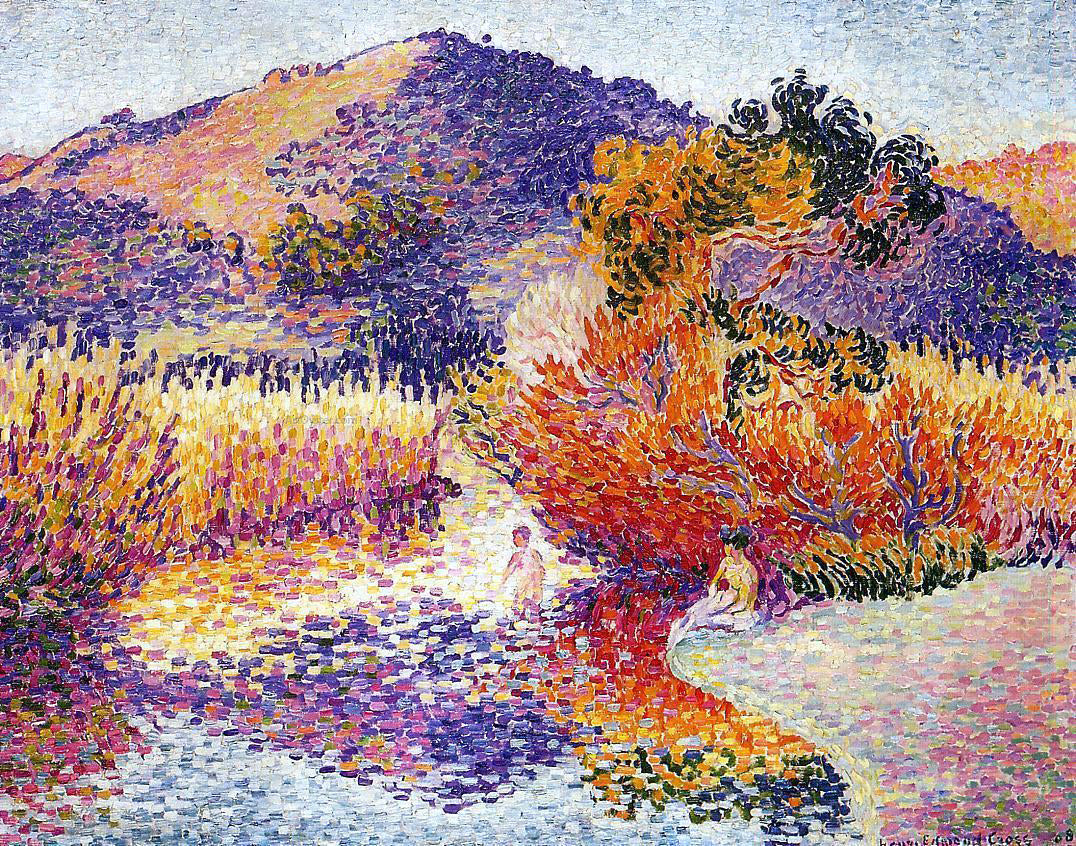  Henri Edmond Cross River in Saint-cir - Canvas Print