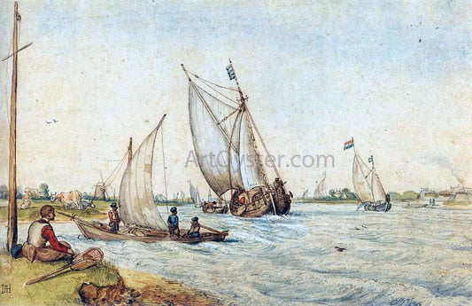  Hendrick Avercamp River Landscape - Canvas Print