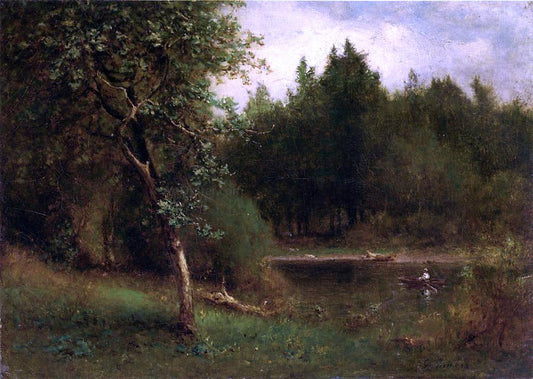  George Inness River Landscape - Canvas Print