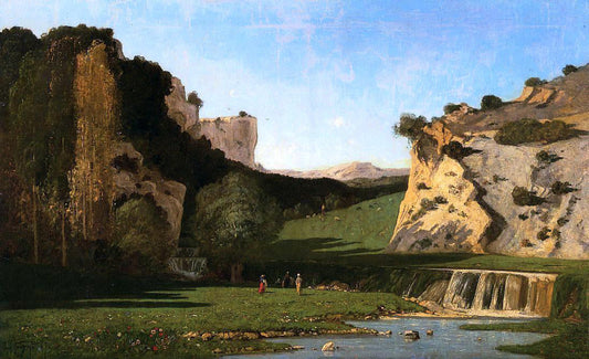  Paul-Camille Guigou River Valley at Lourmarin - Canvas Print