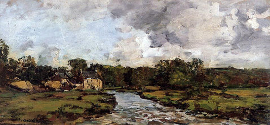  Eugene-Louis Boudin Riviere de l'hospital - Canvas Print