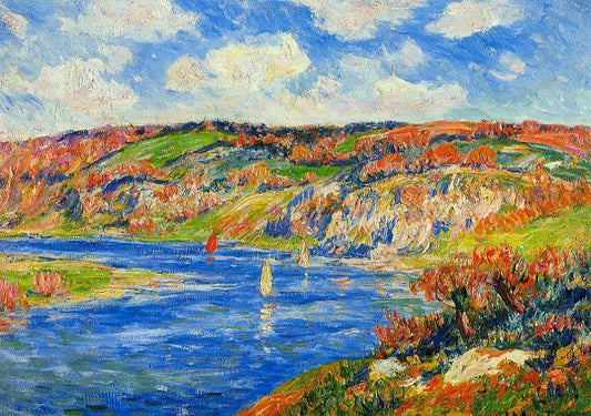  Henri Moret Riviere de St. Paurice, Finistere - Canvas Print
