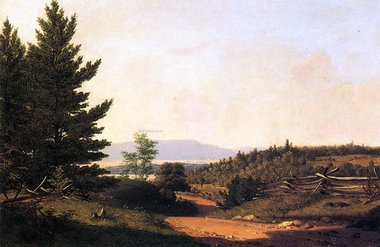  Sanford Robinson Gifford Road Scenery near Lake George - Canvas Print
