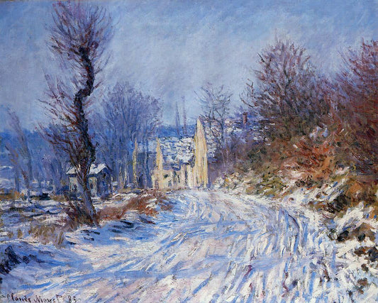  Claude Oscar Monet Road to Giverny in Winter - Canvas Print