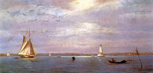  Francis A Silva Robin's Reef Lighthouse off Tomkinsville, New York Harbor - Canvas Print