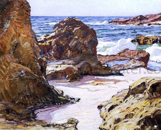  George Gardner Symons Rocks and Sea - Canvas Print