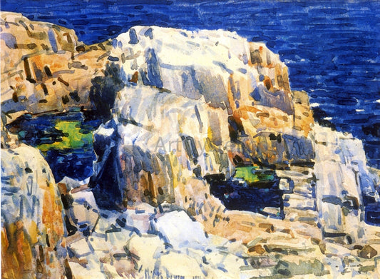  Frederick Childe Hassam Rocks at Appledore - Canvas Print