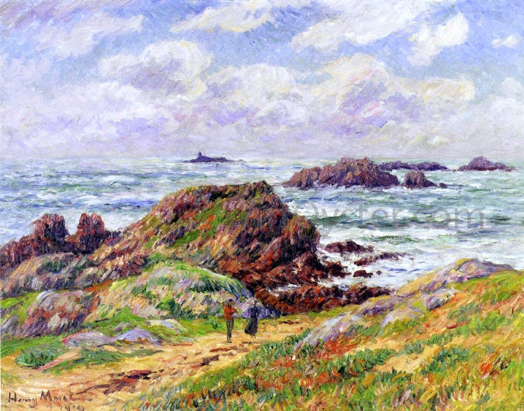  Henri Moret Rocks at Porspoder, Finistere - Canvas Print