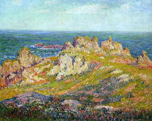  Henri Moret Rocks by the Sea - Canvas Print