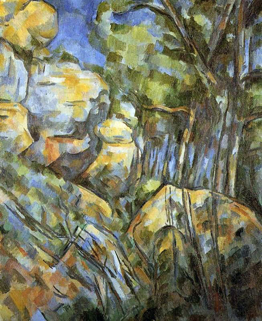 Paul Cezanne Rocks near the Caves above the Chateau Noir - Canvas Print