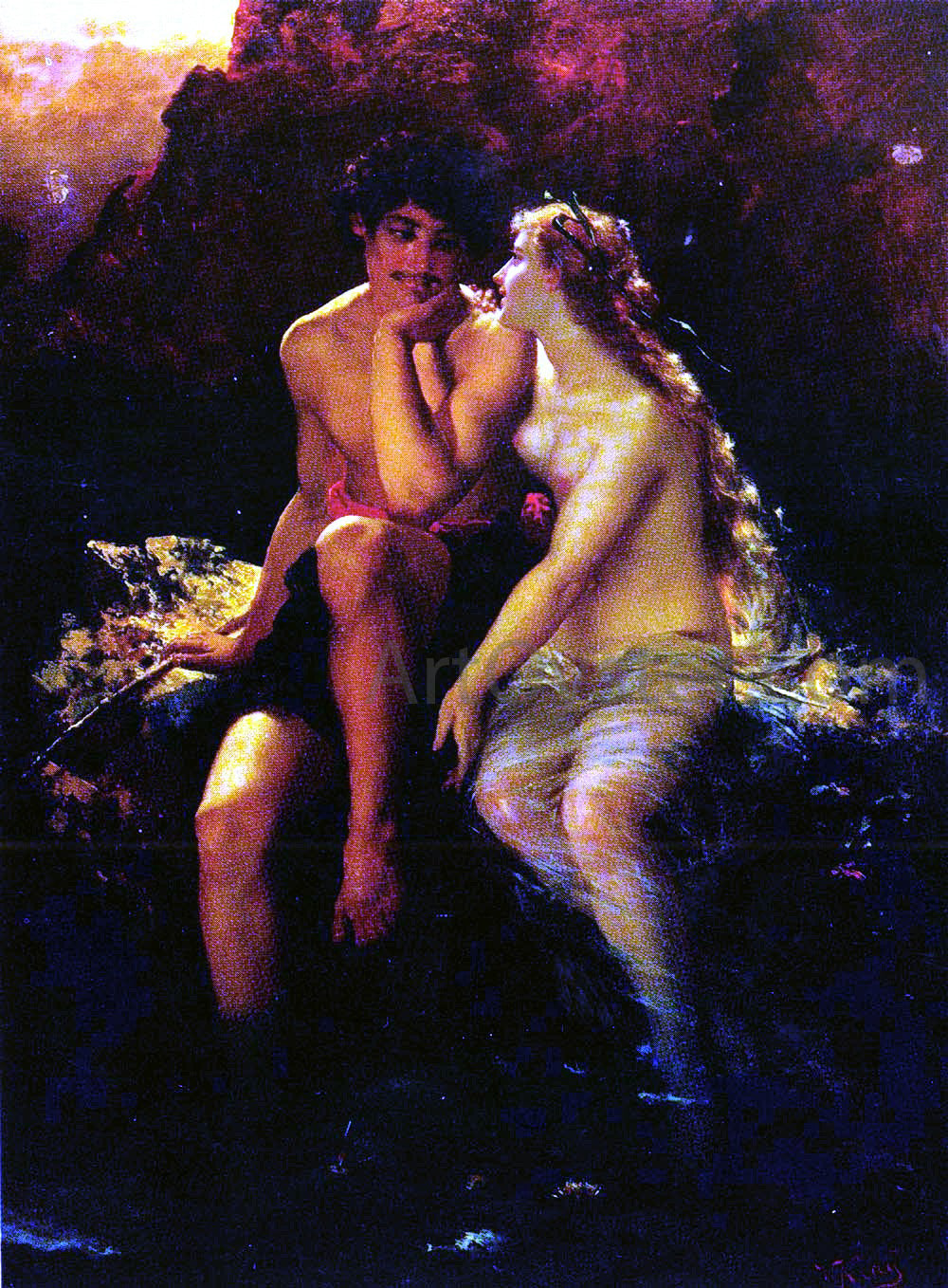  Wilhelm Kray Romantic Idyll - Canvas Print