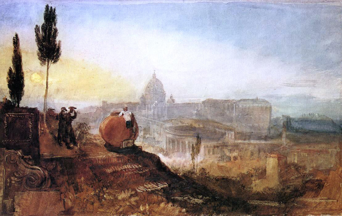  Joseph William Turner Rome: St. Peter's from the Villa Barberini - Canvas Print