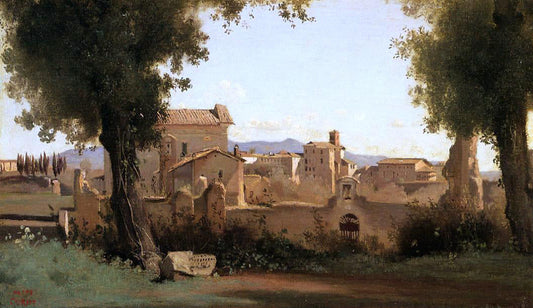  Jean-Baptiste-Camille Corot Rome - View from the Farnese Gardens, Morning - Canvas Print