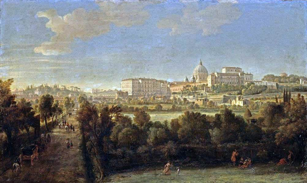  Caspar Andriaans Van Wittel Rome: View of St Peter's and the Vatican Seen from Prati Di Castello - Canvas Print