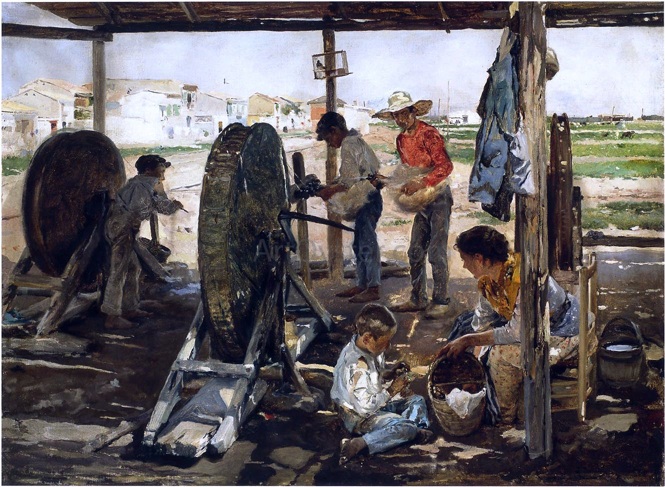  Joaquin Sorolla Y Bastida Ropemakers - Canvas Print