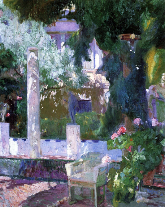  Joaquin Sorolla Y Bastida Rose Bush at the Sorolla House - Canvas Print