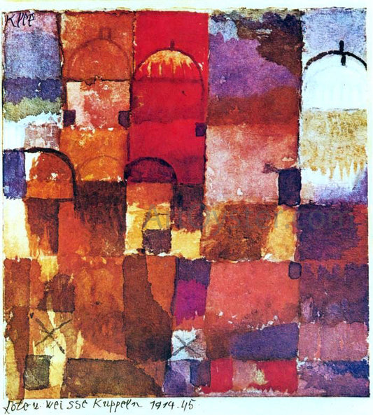  Paul Klee Rote und weisse Kuppeln (also known as Red and White Cupolas) - Canvas Print