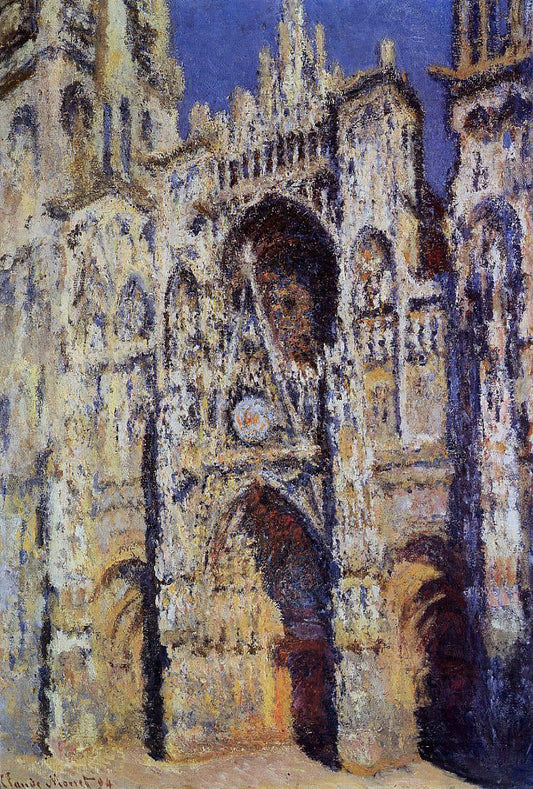  Claude Oscar Monet Rouen Cathedral, the Portal and the Tour d'Albane, Full Sunlight - Canvas Print