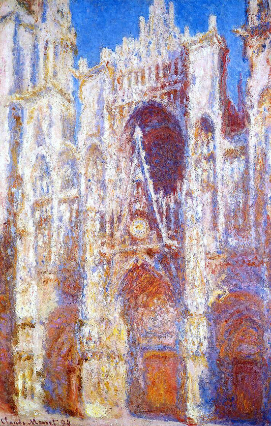  Claude Oscar Monet Rouen Cathedral, the Portal in the Sun - Canvas Print
