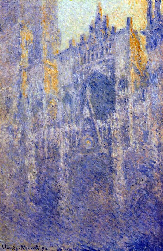  Claude Oscar Monet Rouen Cathedral, the Portal, Morning Fog - Canvas Print