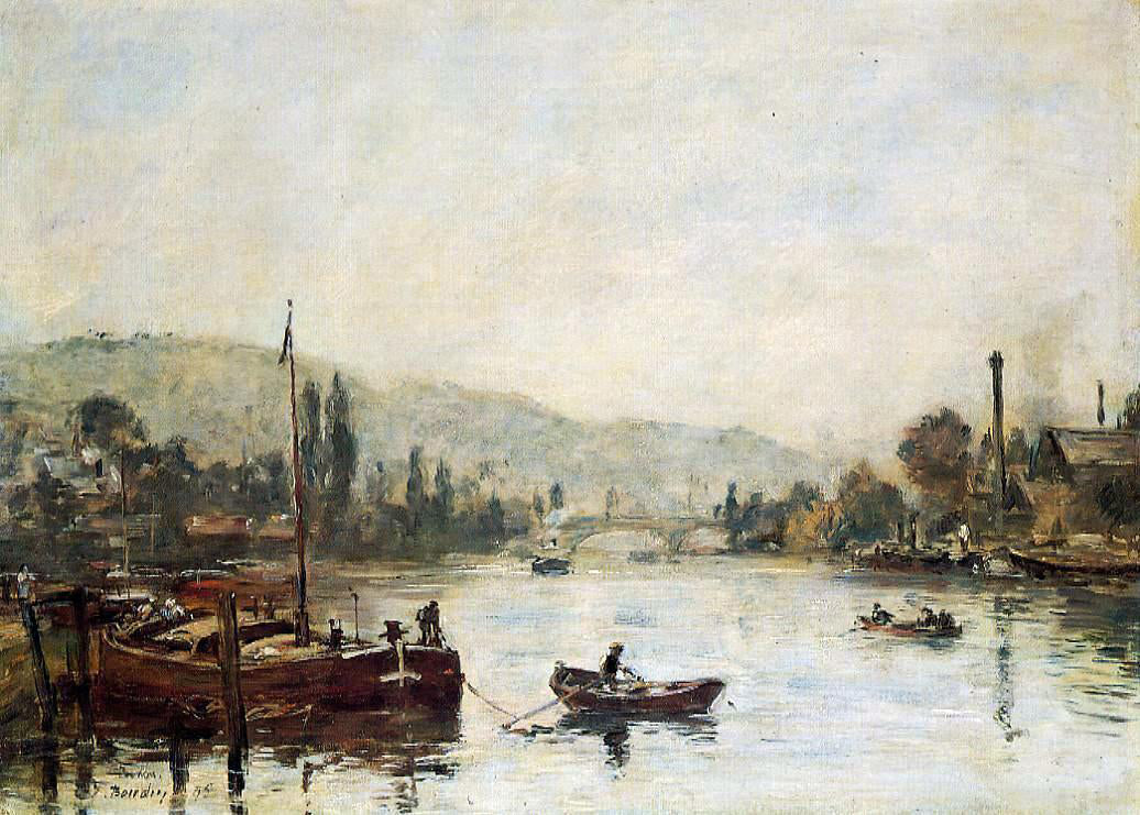  Eugene-Louis Boudin Rouen, the Santa-Catherine Coast, Morning Mist - Canvas Print