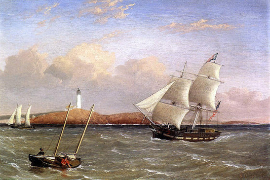  Fitz Hugh Lane Rounding the Lighthouse - Canvas Print