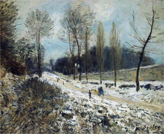  Alfred Sisley Route to Marly Le Roi in Snow - Canvas Print