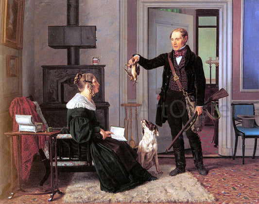  Martinus Rorbye Royal Hunt Master Von Zeuthen And His Wife - Canvas Print