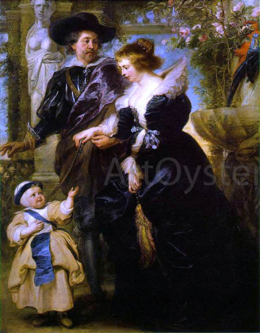  Peter Paul Rubens Rubens, his wife Helena Fourment, and their son Peter Paul - Canvas Print