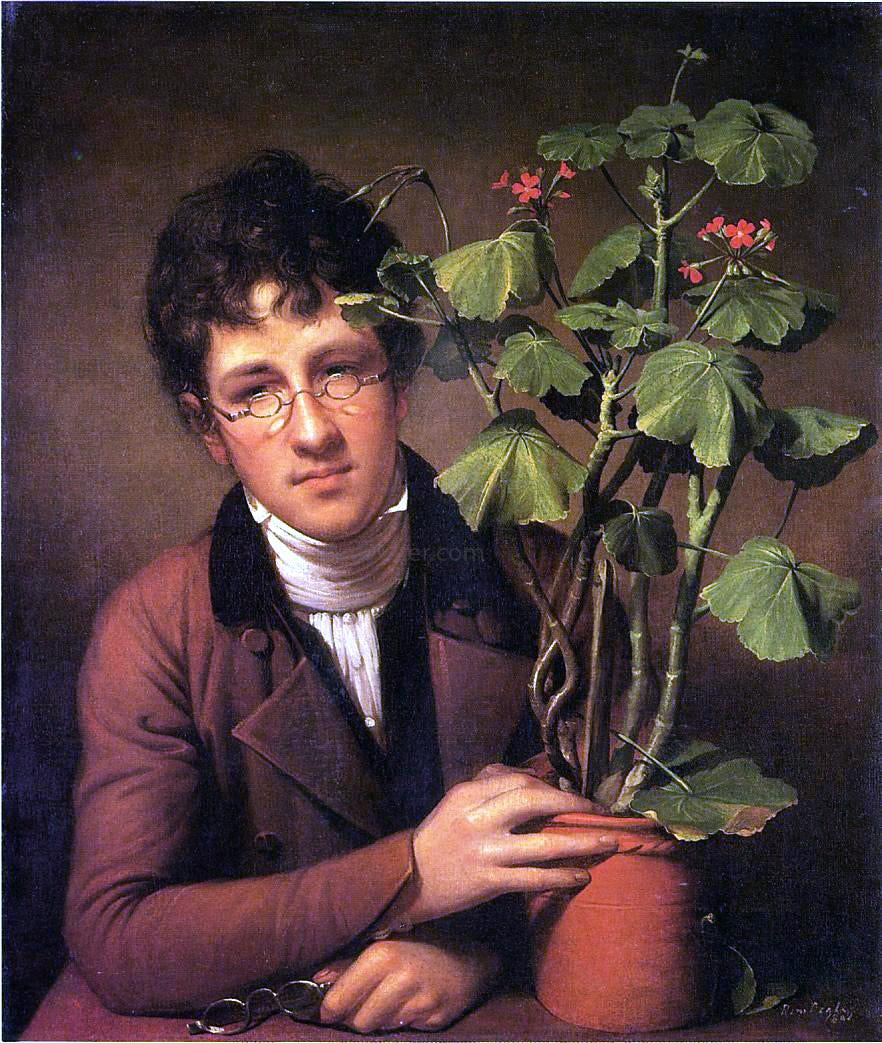  Rembrandt Peale Rubens Peale with a Geranium - Canvas Print