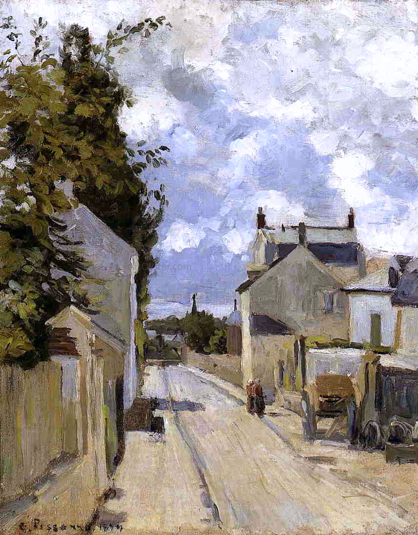  Camille Pissarro Rue de l'Hermitage, Pontoise - Canvas Print