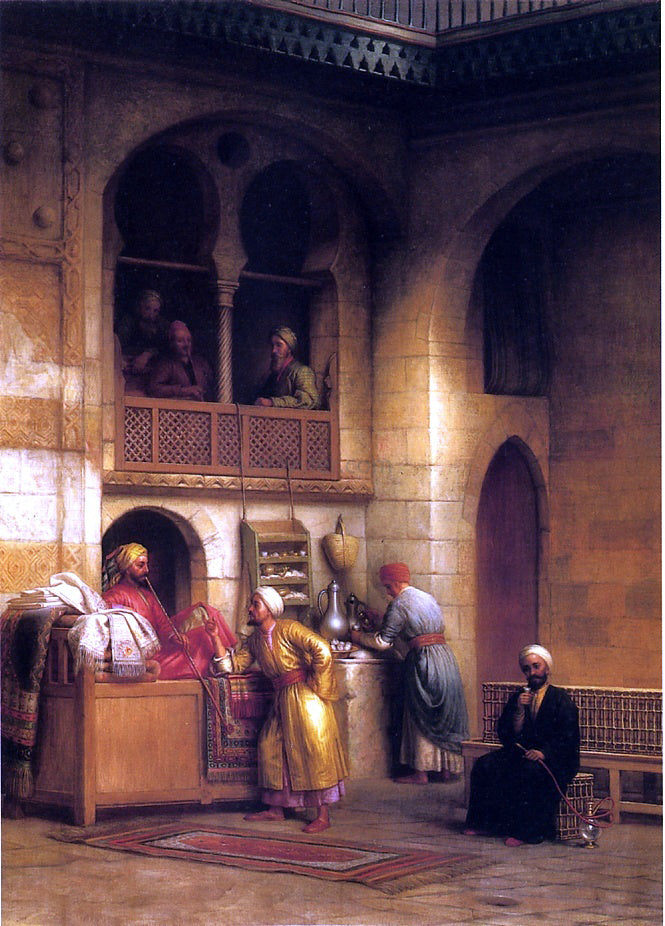  George Henry Hall Rug Bazaar, Cairo - Canvas Print