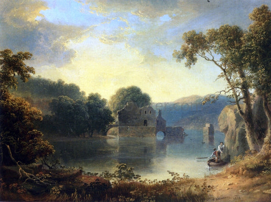  Thomas Doughty Ruins in a Landscape - Canvas Print