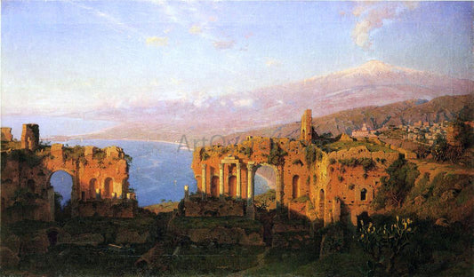  William Stanley Haseltine Ruins of the Roman Theatre at Taormina, Sicily - Canvas Print