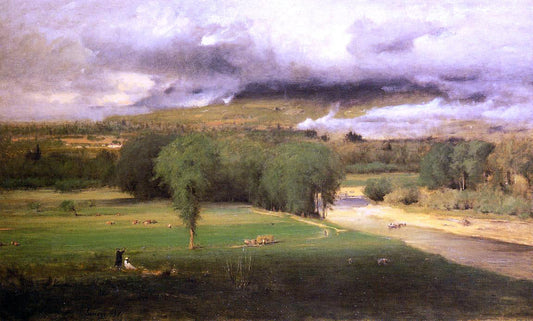  George Inness Sacco Ford: Conway Meadows - Canvas Print