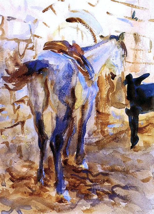  John Singer Sargent Saddle Horse, Palestine - Canvas Print