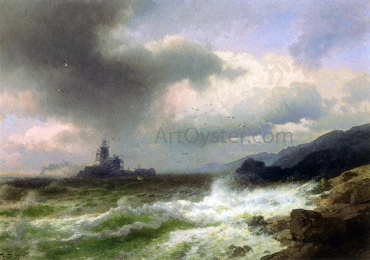  Herman Herzog Saddle Rock Lighthouse, Maine - Canvas Print