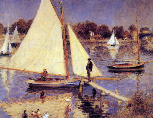  Pierre Auguste Renoir A Sailboat at Argenteuil - Canvas Print