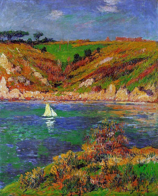  Henri Moret Sailboats in Brittany - Canvas Print