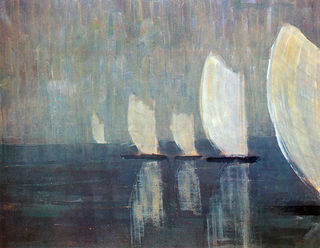  Mikalojus Ciurlionis Sailing Boats - Canvas Print