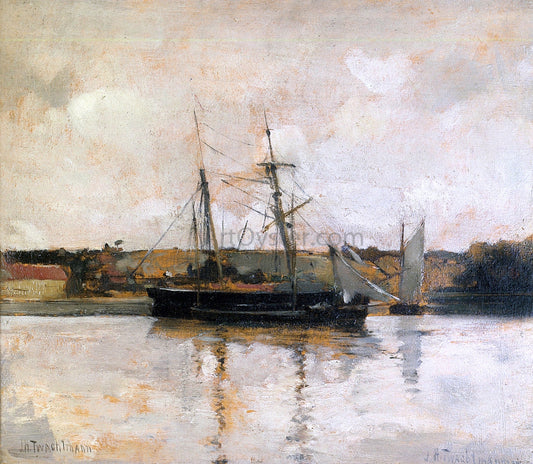  John Twachtman Sailing Boats, Dieppe Harbor - Canvas Print