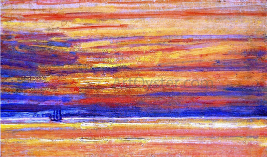  Frederick Childe Hassam Sailing Vessel at Sea, Sunset - Canvas Print