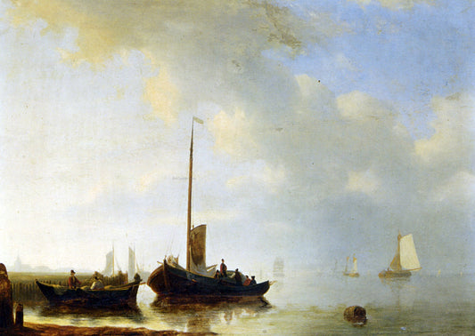  Antonie Waldorp Sailing vessels off the Dutch Coast - Canvas Print