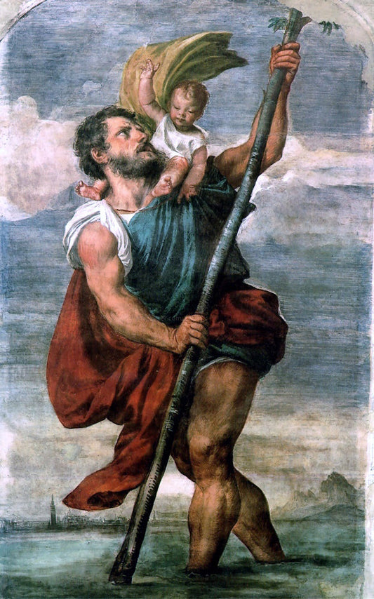  Titian Saint Christopher - Canvas Print