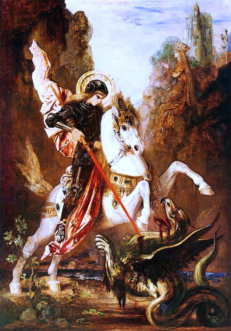  Gustave Moreau Saint George - Canvas Print