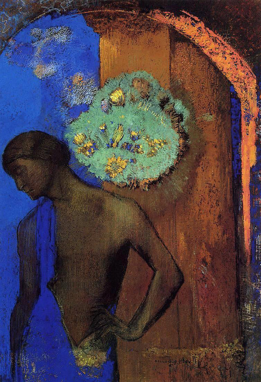  Odilon Redon Saint John (also known as The Blue Tunic) - Canvas Print