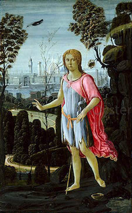  Jacopo Del Sellaio Saint John the Baptist - Canvas Print