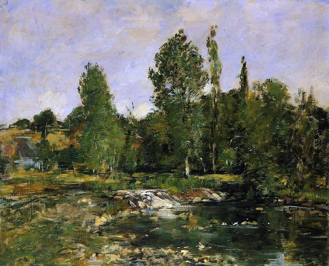  Eugene-Louis Boudin Saint-Cenery, a Pond - Canvas Print