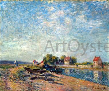  Alfred Sisley Saint-Mammes, Loing Canal - Canvas Print